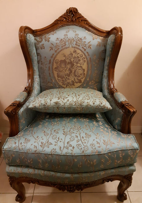 Refreshed Salon Arm chairs - hand carved - semi classic