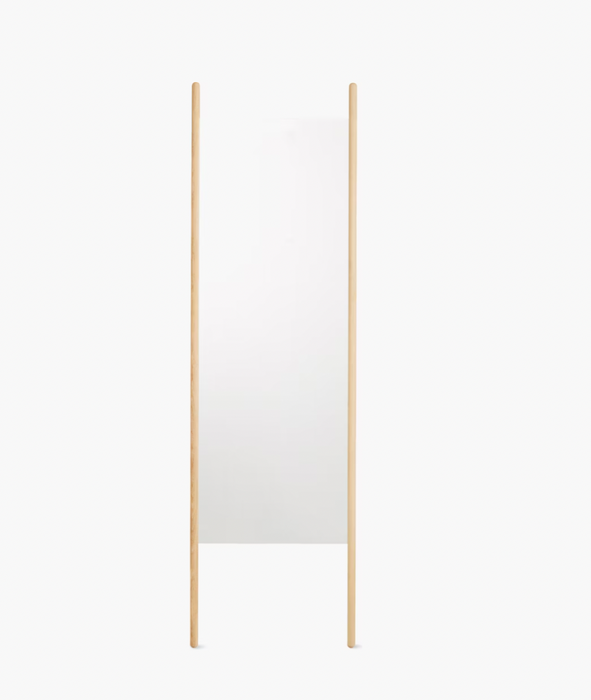 Modern Oak Floor Mirror