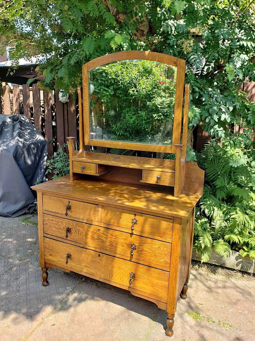 Antique 3 Drawer Dresser with Mirror