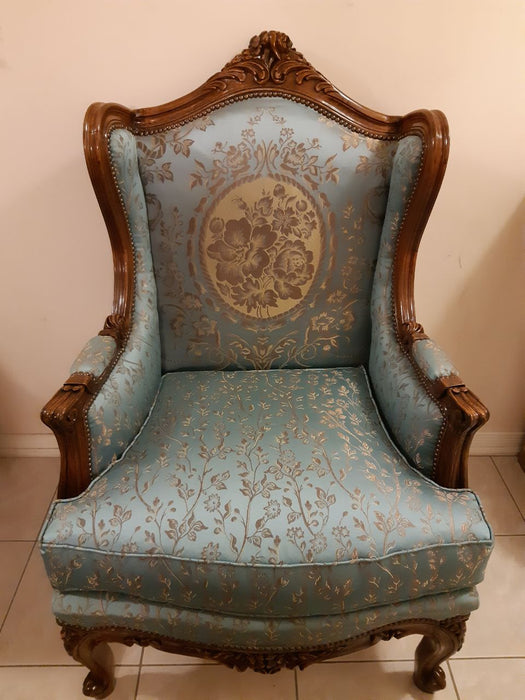 Refreshed Salon Arm chairs - hand carved - semi classic