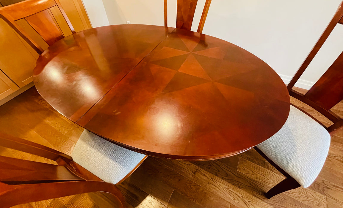 Refreshed Cherry Wood Dining Room Set